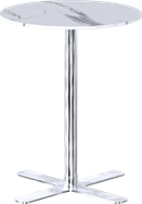 Stainless Plus Cafe Table - 60cm Rd